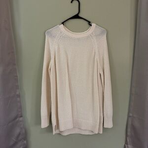 Old Navy Cream Crewneck Knit Sweater